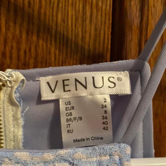 Venus cold shoulder blue lace top - Picture 6 of 6